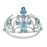 Mavi Taşlı Elsa Çocuk Tacı Prenses Tacı Kraliçe Tacı 16X14 Cm (5224)