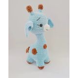 Mavi Tatlı Zürafa Amigurumi Organik Oyuncak