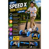 Mavi Tekerlekli Işıklı Speedx Teen Scooter Wx-891 3 Tekerlekli Ayarlanabilir Gidonlu Çocuk Scooter