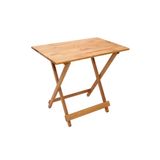 MAVİ TREND Dekoratif Ahşap Katlanır Masa Piknik Balkon Masası 70cm X 60cm