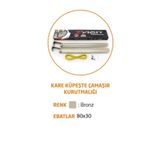 MAVİ TREND Kare Küpeşte Alüminyum Balkon Çamaşır Kurutmalık 80x30 Mm