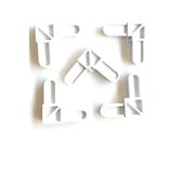 Mavi Trend Mavitrend 10X20 mm Sineklik Köşe Takozu 10 Adet Beyaz Renkli