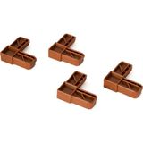 Mavi Trend Mavitrend 10X20 mm Sineklik Köşe Takozu 10 Adet Kahverengi