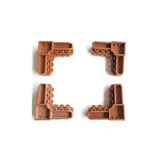 Mavi Trend Mavitrend 17X25 mm Sineklik Köşe Takozu 10 Adet Kahverengi Renkli