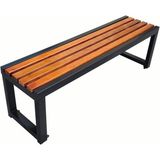 Mavi Trend Metal Doğal Ağaç Masif Bank Bench Oturma Koltuğu Bekleme Salonu Ofis Yemek Masası Bank & Bench