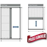 MAVİ TREND Pileli Sineklik Kapı Sineklik Pilse Sineklik