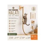 MAVİ UMAY Premium Duvar Tipi Kedi Tırmanma Halatı Duvara Monte Aktivite Alanı