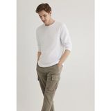 Mavi Uzun Kollu Dokulu Erkek Penye M064622-20454 - XL - Beyaz