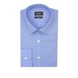 Mavi Uzun Kollu Filafil Sert Yaka Cepsiz Pamuklu Basic Slim Fit Dar Kesim Gömlek 1004240008
