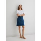Mavi Valerie Casual Indigo Mavisi Jean Etek 1319833709 Normal Bel Midi Mavi Renk Kadın - XS