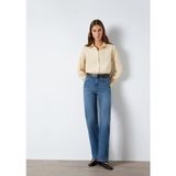 Mavi Victoria Premium Blue Puslu Koyu Mavi Jean Pantolon Kadın Wide Leg Denim 26 / 30 101072-A3035 - Indigo