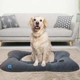 Mavi Vitrin Sıvı Geçirmez Silinebilir Soft Iç ve Dış Mekan Büyük Irk Köpek Yatağı - Gri - 60 x 105 cm