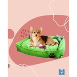 Mavi Vitrin Yıkanabilir Köpek Yatağı Büyük Boy Ultrasoft Silikon Elyaf Dolgulu (YEŞİL)