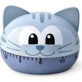 Mavi Weather Forecast Kedi Model Mekanik Mutfak Zamanlayıcı Timer Çocuklar İçin 6,5 x 6,5 x 5 cm THR382