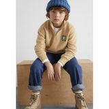 Mavi Yarı Fermuarlı Logo Bej Sweatshirt Loose Fit / Bol Rahat Kesim 6S10153-83859