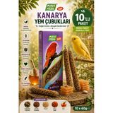 Mavi Yeşil Ballı Kanarya Yem Çubuğu 10'Lu Mega Paket 30 Stick 1800 G Vitamin Ve Mineralli Kanarya Krakeri