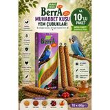 Mavi Yeşil Berra Ballı Meyveli Muhabbet Kuşu Yem Çubuğu 10'Lu Mega Paket 30 Stick 1800 G Vitamin Ve Mineralli Muhabbet Kuşu Krakeri