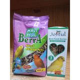 Mavi Yeşil Berra Karışık Kanarya Yemi 400 Gram +1 Paket Joyful Kanarya Ballı Kraker