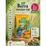 Mavi Yeşil Berra Papağan Yemi 3'Lü Paket 700 G Doğal İçerikli, Vitamin Ve Enerji Destekli Papağan Yem