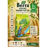 Mavi Yeşil Berra Soyulmuş Muhabbet Kuşu Yemi 5'Li Ekonomik Paket Doğal İçerikli 5 X 400 G Toplam 2.000 G