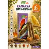 Mavi Yeşil Kanarya Yem Çubuğu Ballı 5'Li Paket 15 Stick 900 G Vitamin Ve Mineralli Kanarya Krakeri