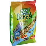 Mavi Yeşil Muhabbet Yemi Kraker Hediyeli 500 Gram+Mavi Yeşil Kuş Kumu 150 Gram+100 Gram Sarı Dal Darı+1 Adet Kalamar Kemiği.