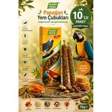 Mavi Yeşil Papağan Yem Çubuğu Bol Meyveli 10'Lu Paket 20 Stick 1300 G