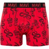 Mavi Yılan Baskılı Kırmızı Boxer 0911056-82677 - XL