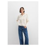Mavi Yün Karışımlı Ekru Hırka Slim Fit / Dar Kesim 1710812-70057