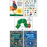 Mavibulut Yayınları - Aç Tırtıl / Eric Carle + Dünyayı Gezmek Isteyen Horoz + Rengarenk Sözlük + Büyük Sorular Kitabım + Büyük Sorular Kitabım Hayvanlar - 5 Kitap Set Çocuk Masal Kitapları