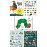 Mavibulut Yayınları - Aç Tırtıl / Eric Carle + Dünyayı Gezmek Isteyen Horoz + Rengarenk Sözlük + Büyük Sorular Kitabım + Işte Benim Bir Günüm / Matt Lamothe - 5 Kitap Set Çocuk Hikaye Kitapları