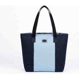 Mavicenza Kadın Denim Kot Kanvas Patchwork Omuz Çantası Renk Bloklu Tote Çanta