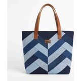 Mavicenza Kadın Patchwork Denim Tote Çanta – Özel Tasarım Kot Omuz Çantası