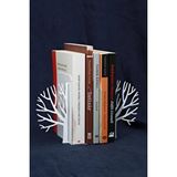 Mavienerji Ağaç Desenli Kitap Tutucu, Ev Ve Ofis Dekoratif Estetik Kitap Tutucu, Ağac Desenli Kitaplık Tutucu Beyaz