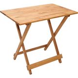 Mavienerji Dekoratif Ahşap Katlanır Piknik ve Balkon Masası 70x60 cm Taşınabilir Tasarım