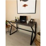 Mavienerji Dekoratif Çalışma Masası Ofis ve Büro Laptop Bilgisayar Masası Metal - Y: 73 cm D: 60 cm G: 120 cm - Siyah