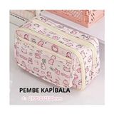 Mavigök Yeni Kızlar Kalem Kutusu Kapibala ve Loopy(Oyuncak Bebek+5 Det Stickers+2 Klip) - Pembe