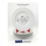 MAViHOME Kenarları Çiçekli İçi Desenli 22 Cm Yemek Tabağı 6 Lı
