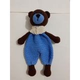 Mavili Ayıcık Uyku Arkadaşı Amigurumi Organik Oyuncak