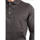 Mavimoure Erkek Düğmeli Ince Polo Yaka Yün Kazak - 2XL - Füme