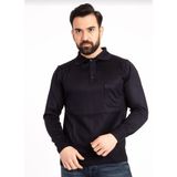 Mavimoure Erkek Düğmeli Ince Polo Yaka Yün Kazak - 2XL - Lacivert
