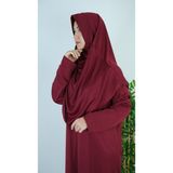Mavira Moda Bordo Fermuarlı Pratik Namaz Elbisesi - 48 - 52