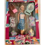 mavisudünyası Cindy Doll Oyuncak Bebek 4 Yedek Elbiseli 30 Cm Model Bebek M