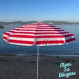 mavisudünyası Plaj Şemsiyesi (Pamuk Kumaş) Kırmızı Renk Deniz, Balkon, Bahçe (Bidonsuz) 2 Metre, 10 Telli