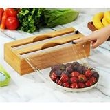 Mavitrend 2'li Bambu Streç Folyo Kutusu 34x14x7 Cm ( Duvar Montajlı, Çekmece İçi, Tezgah Üstü ) Çok Renkli