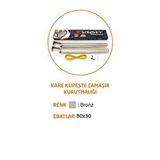 Mavitrend Kare Küpeşte Alüminyum Balkon Çamaşır Kurutmalık 80x30 Mm Gri