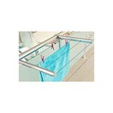 Mavitrend Oval Alüminyum Balkon Çamaşır Kurutmalık Küpeşte Çamaşır Askısı Oval Boru Gri