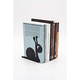 Mavitrend Salyangoz Figürlü Metal Kitap Desteği - Kitap Tutucu - Ev Ve Ofis Dekoratif Aksesuar(2 Li Set) Siyah