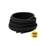 Mawrond 1 Çift- 150 Cm, Siyah Extra Sağlam,kalın, Fitilli, Yuvarlak Bot, Çizme, Ayakkabı Bağcığı