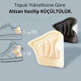 Mawrond 1 Çift Siyah + 1 Çift Krem ( 2 Çift) Taç Şekilli, Yapışkanlı, Kesilebilir Ayakkabı Topuk Vurma Önleyici +Yırtık Gizleme+ Boşluk Alma Pedi